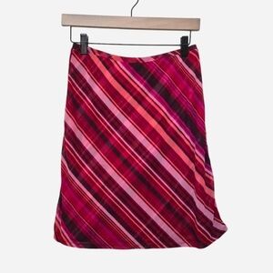 Express Pink Plaid Skirt Womens Size Small